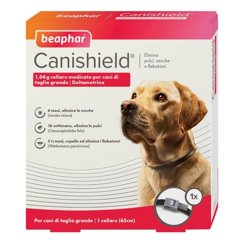 Canishield collare antiparassitario cane 65 cm - protezione contro pulci e zecche Canishield collare antiparassitario cane 65 cm - protezione contro pulci e zecche