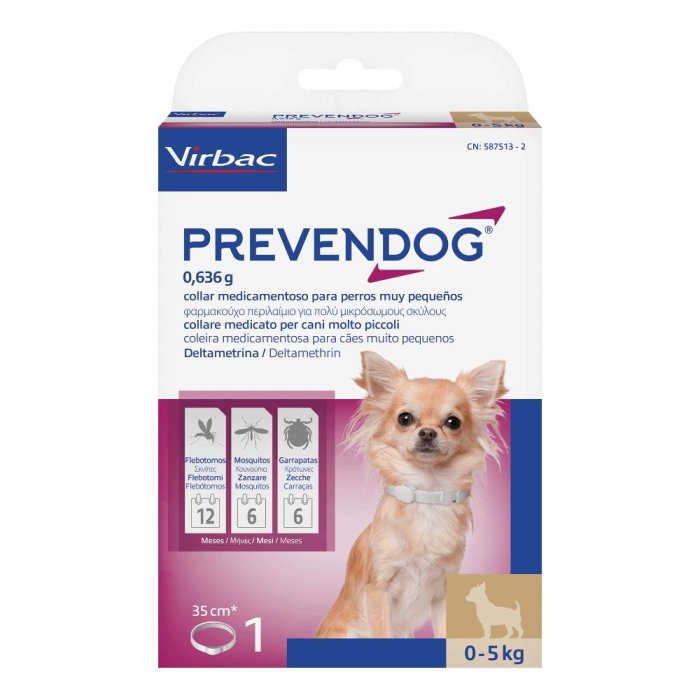 Prevendog Collare Antiparassitario per Cani Piccoli 35 cm 1 Pezzo Prevendog Collare Antiparassitario per Cani Piccoli 35 cm 1 Pezzo