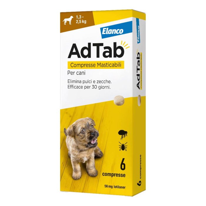 AdTab 6 compresse 56 mg cani 1 3 2 5 kg AdTab 6 compresse 56 mg cani 1 3 2 5 kg