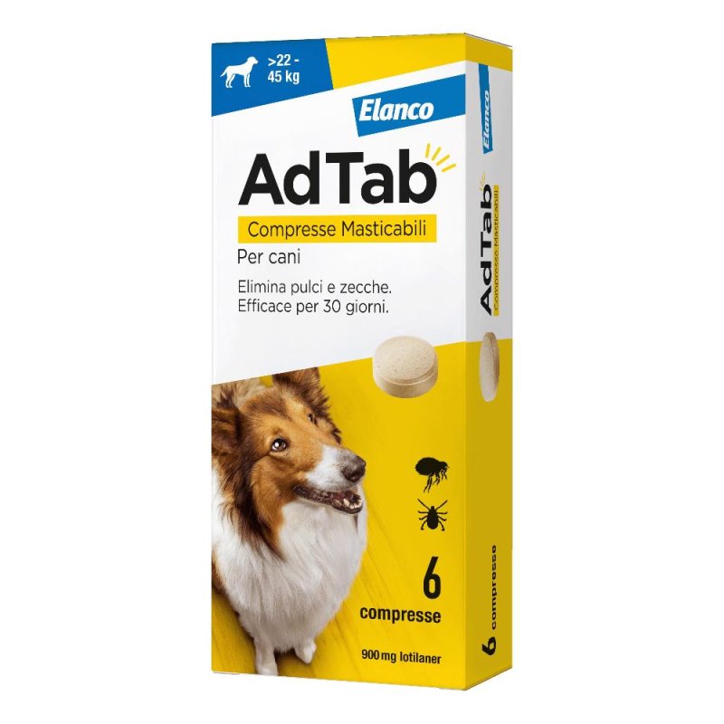 AdTab 6 compresse 900 mg cani 22 45 kg AdTab 6 compresse 900 mg cani 22 45 kg