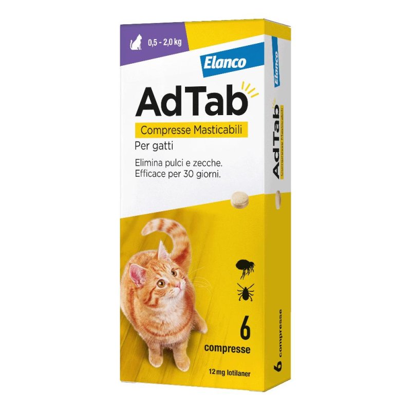 AdTab 6 compresse 12 mg gatti 0 5 2 kg AdTab 6 compresse 12 mg gatti 0 5 2 kg