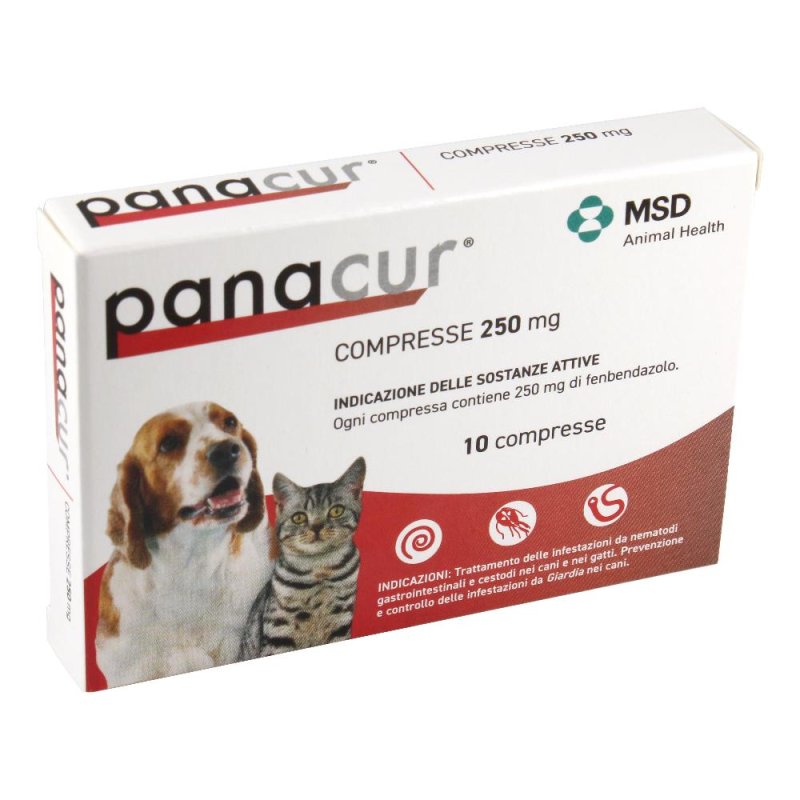 Panacur 250 mg can / gat - 10 compresse