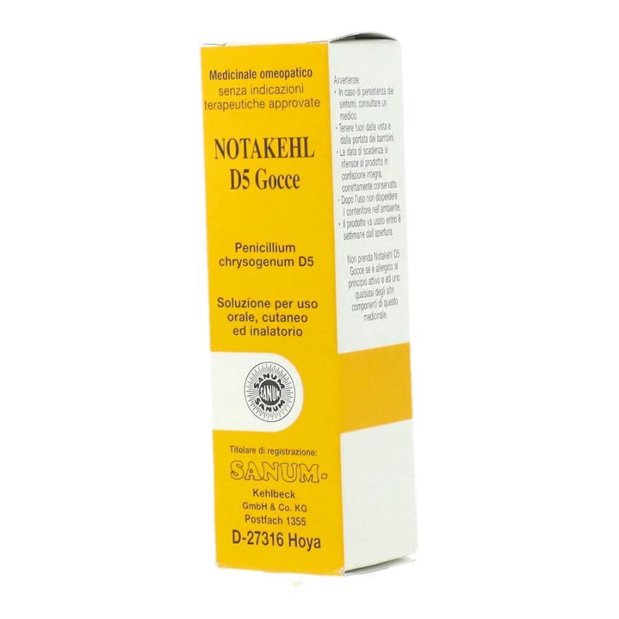 SANUM-Kehlbeck Notakehl D5 Medicinale Omeopatico Immuno Isopatico 10 ml SANUM-Kehlbeck Notakehl D5 Medicinale Omeopatico Immuno Isopatico 10 ml