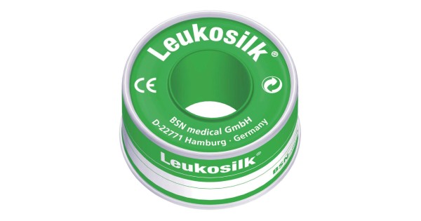 Leukosilk Cerotto Autoadesivo In Poliestere - Confezione Da 12 Rotoli Da 5m X 2,5cm - Fissaggio Sicuro E Ipoallergenico