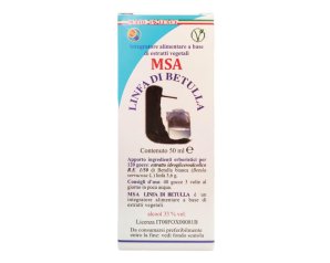 MSA Linfa di Betulla 50 ml - integratore drenante a base di betulla