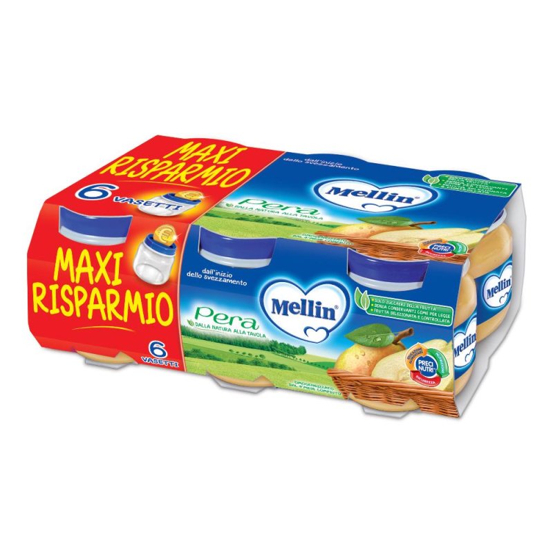 Mellin Omogenizzato Pera 6X100G 100 g Mellin Omogenizzato Pera 6X100G 100 g