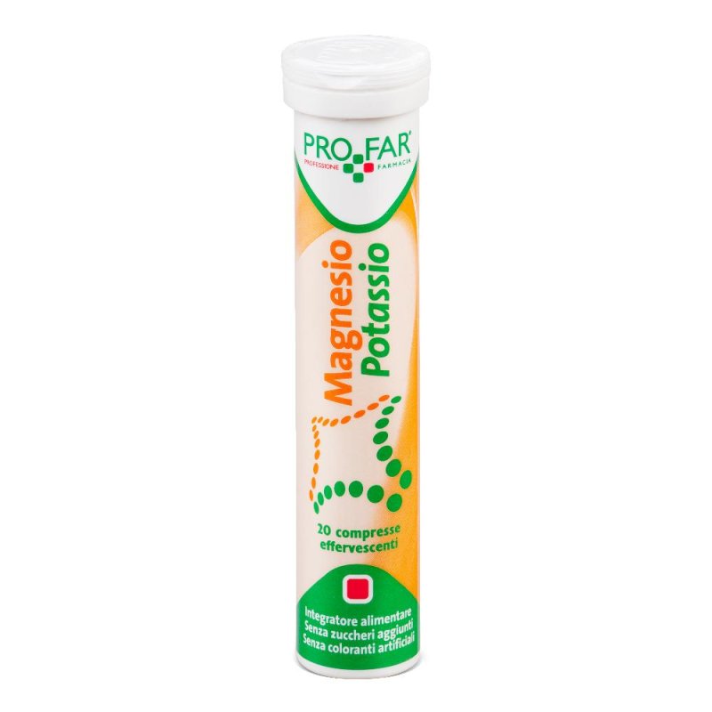 Profar Magnesio e Potassio Integratore Alimentare Gusto Agrumi 20 Compresse