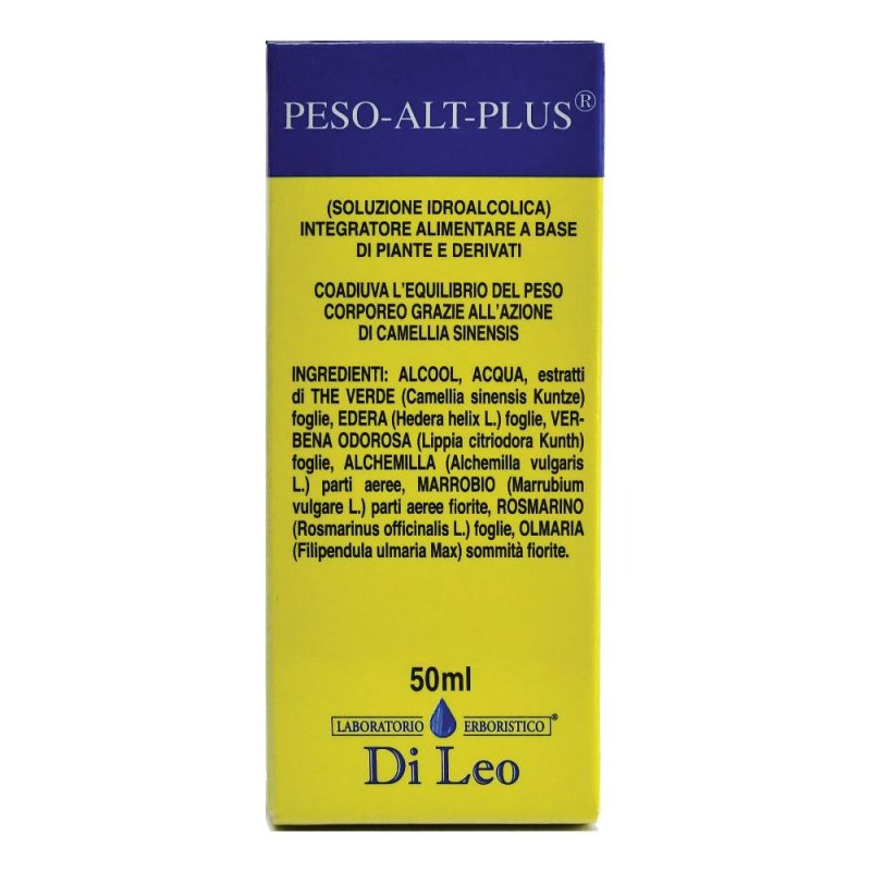 Peso Alt Plus 50 ml Di Leo - integratore drenante per controllo del peso