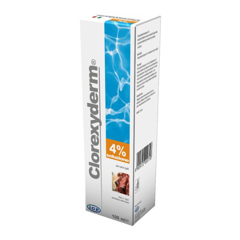 ICF Farmaceutici Animali Domestici Clorexyderm4 Soluzione Cani Gatti 100ml ICF Farmaceutici Animali Domestici Clorexyderm4 Soluzione Cani Gatti 100ml
