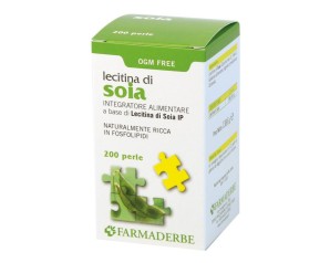 Farmaderbe Lecitina di Soia Integratore Alimentare 200 Perle