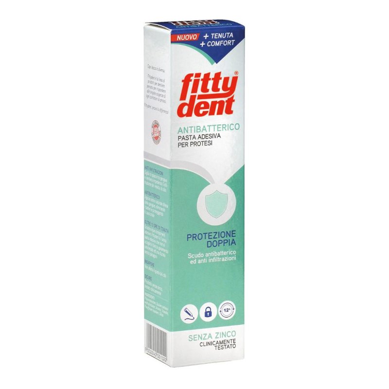 Fittydent Antibatterico Pasta Adesiva Dentiera Nuova Formula 40 G Fittydent Antibatterico Pasta Adesiva Dentiera Nuova Formula 40 G