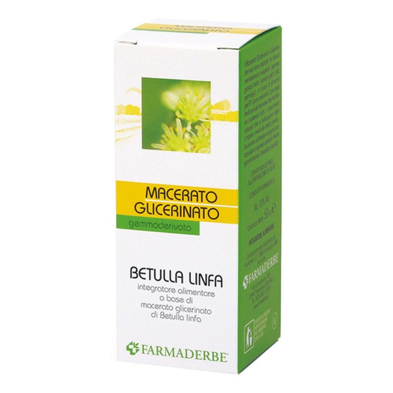 Farmaderbe Macerato Glicerinato Betulla Linfa Gemmoderivato 50 ml Farmaderbe Macerato Glicerinato Betulla Linfa Gemmoderivato 50 ml