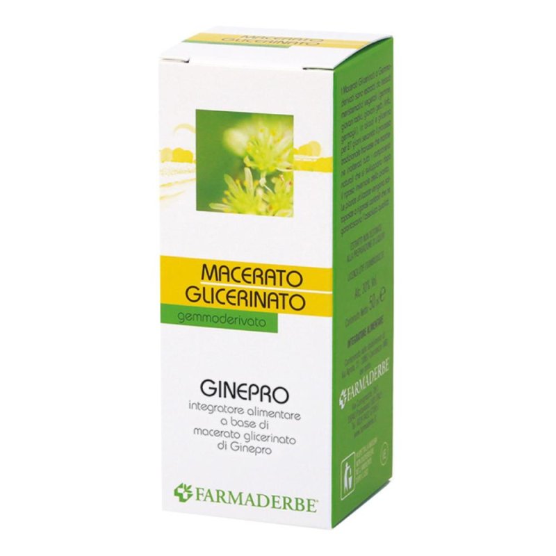 Farmaderbe Ginepro Macerato Glicerico 50 ml Integratore Naturale Depurativo e Drenante