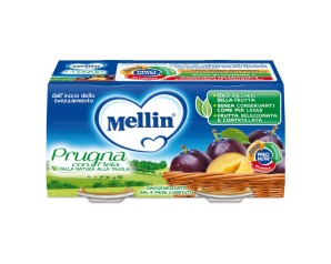 Mellin Omogeneizzato Prugna Mela 100 G 2 Pezzi