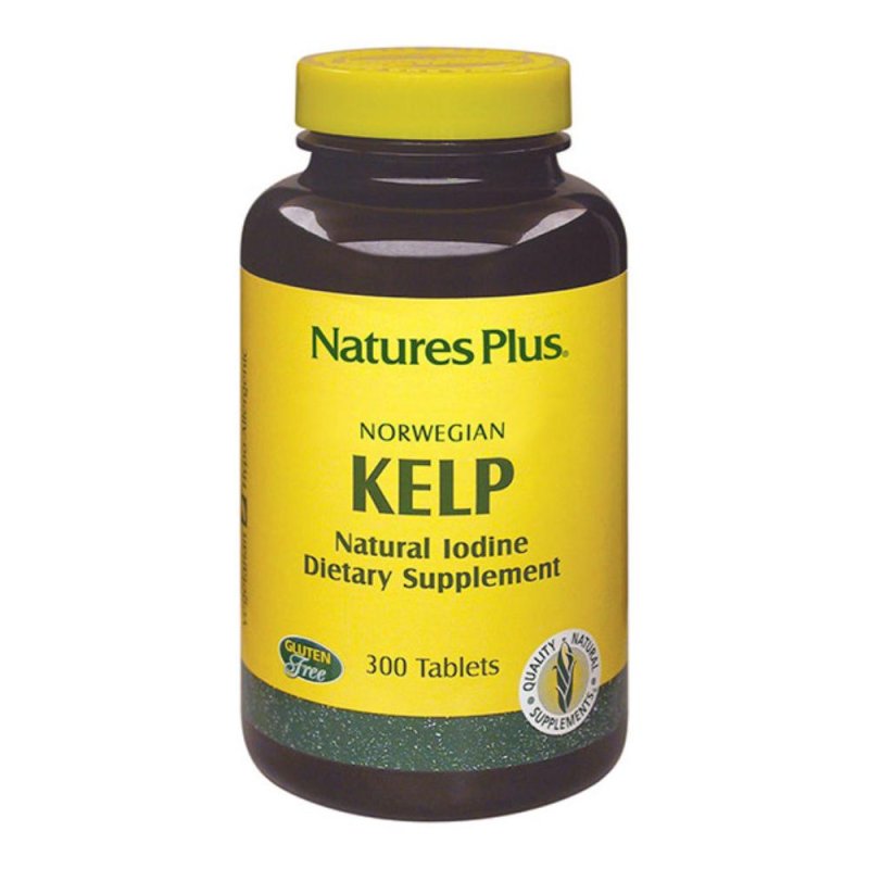 Alghe Kelp Integratore Alimentare di Alga Marina Bruna, 300 Compresse Ricche di Iodio e Minerali