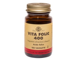 Solgar  Vitamine Vita Folic 400 Integratore Alimentare 100 Tavolette