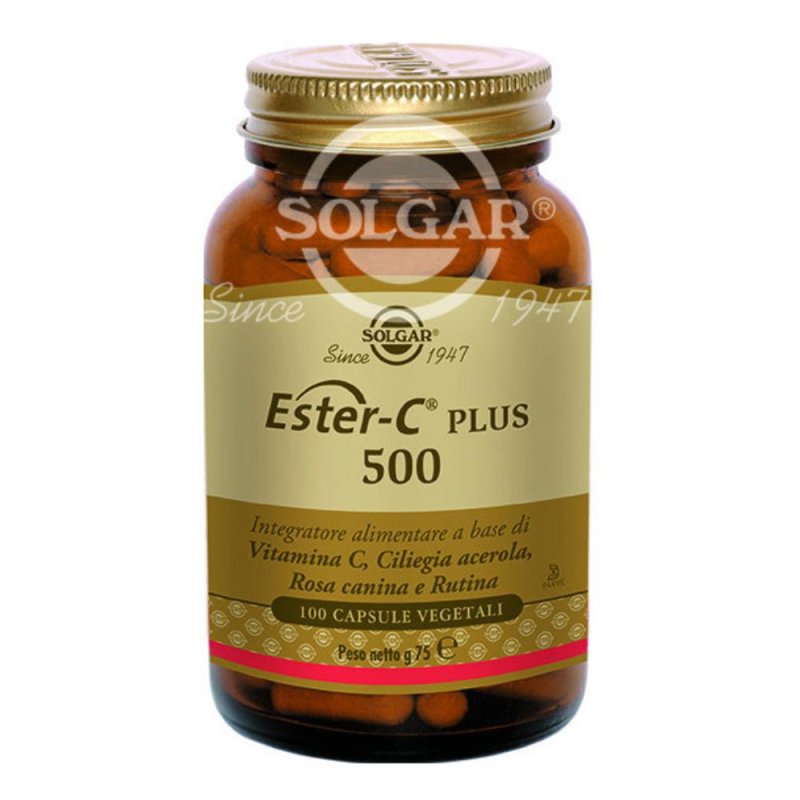 Solgar Vitamine Minerali Ester-C Plus 500 Integratore 100 Capsule Solgar Vitamine Minerali Ester-C Plus 500 Integratore 100 Capsule