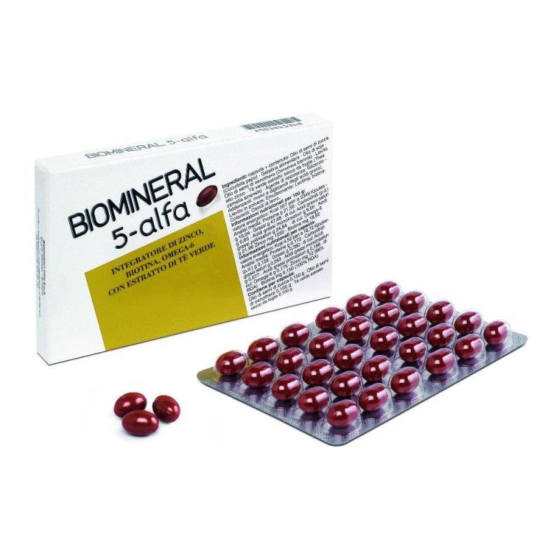 Biomineral Hair Terapy 5-Alfa Integratore Capelli Deboli 30 Capsule Biomineral Hair Terapy 5-Alfa Integratore Capelli Deboli 30 Capsule