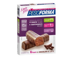 Pesoforma 12 Barrette Cioccolato al Latte Alimentazione Dietetica