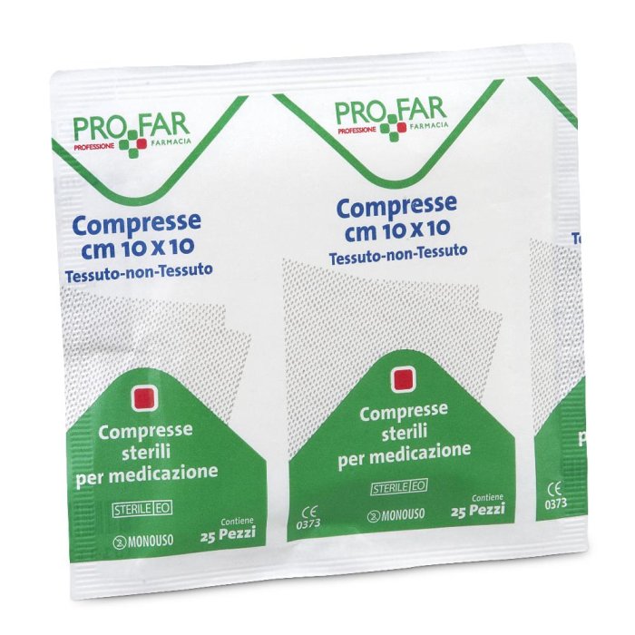 Federfarma.co Compresse In Tessuto Non Tessuto 10 X 10 Cm 25 Pezzi Profar