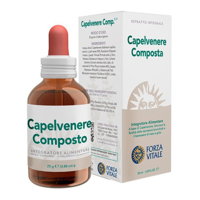Capelvenere composto Ecosol gocce - integratore erboristico Capelvenere per capelli e unghie Capelvenere composto Ecosol gocce - integratore erboristico Capelvenere per capelli e unghie