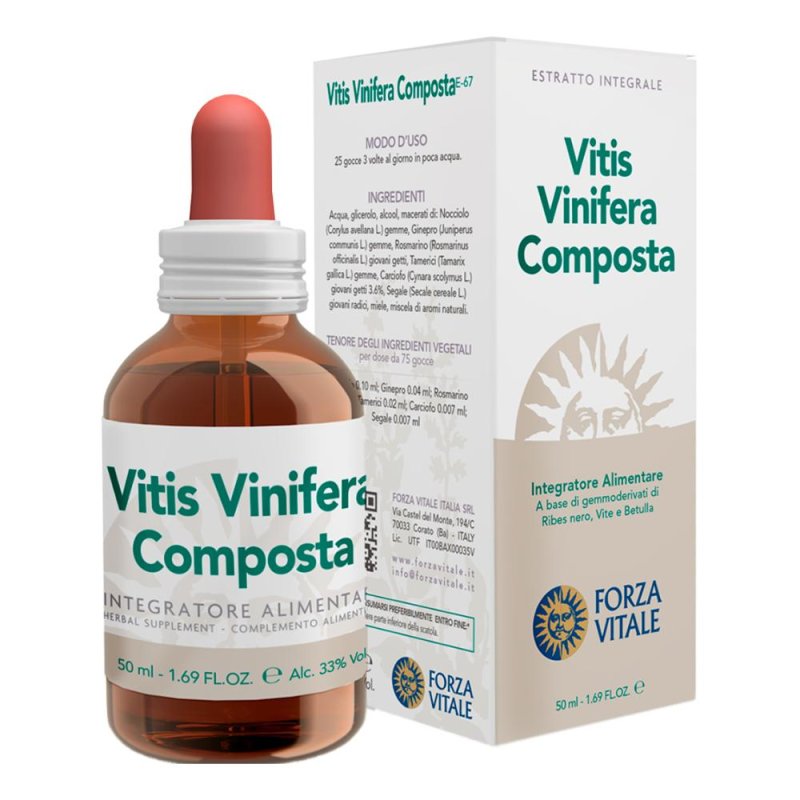 Vitis vinifera composto Ecosol gocce - integratore a base di vite rossa per microcircolo Vitis vinifera composto Ecosol gocce - integratore a base di vite rossa per microcircolo