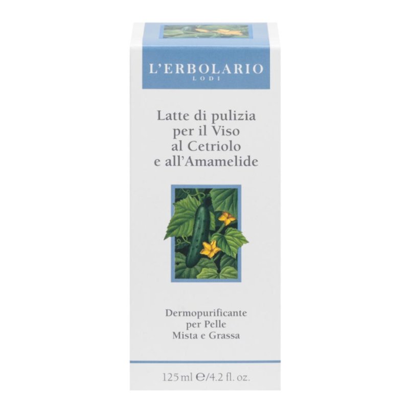 L’Erbolario Latte al Cetriolo 125 ml - latte detergente viso al cetriolo L’Erbolario Latte al Cetriolo 125 ml - latte detergente viso al cetriolo