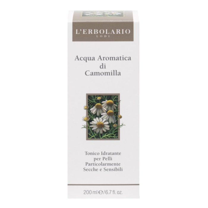 Acqua di Camomilla 200 Millilitri Lenitiva e Rinfrescante per Viso e Corpo - Trattamento Naturale per Pelle Sensibile e Delicata