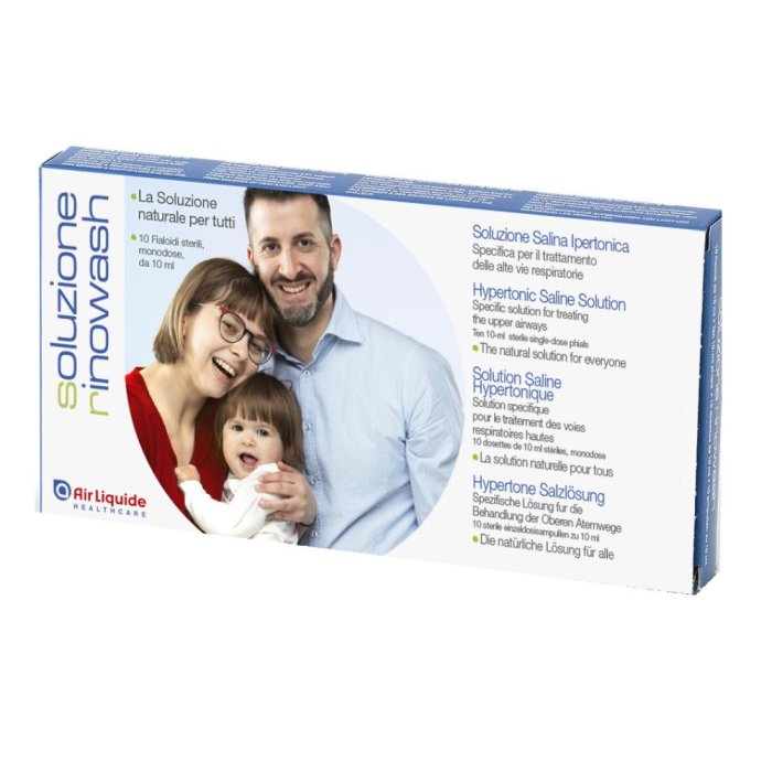 Air Liquide Medical Rinowash Soluzione Salina Ipertonica Pulizia Naso 10 Fiale Air Liquide Medical Rinowash Soluzione Salina Ipertonica Pulizia Naso 10 Fiale