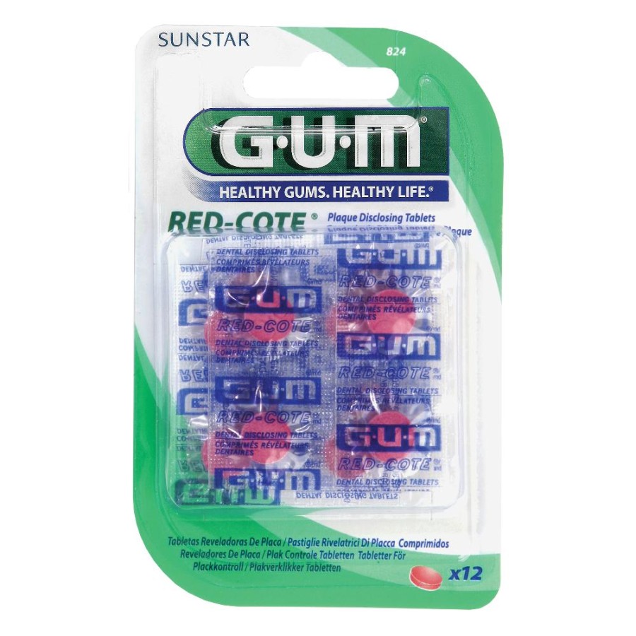 Sunstar Italiana Gum Red-Cote Rivelatore Placca 12 Pastiglie