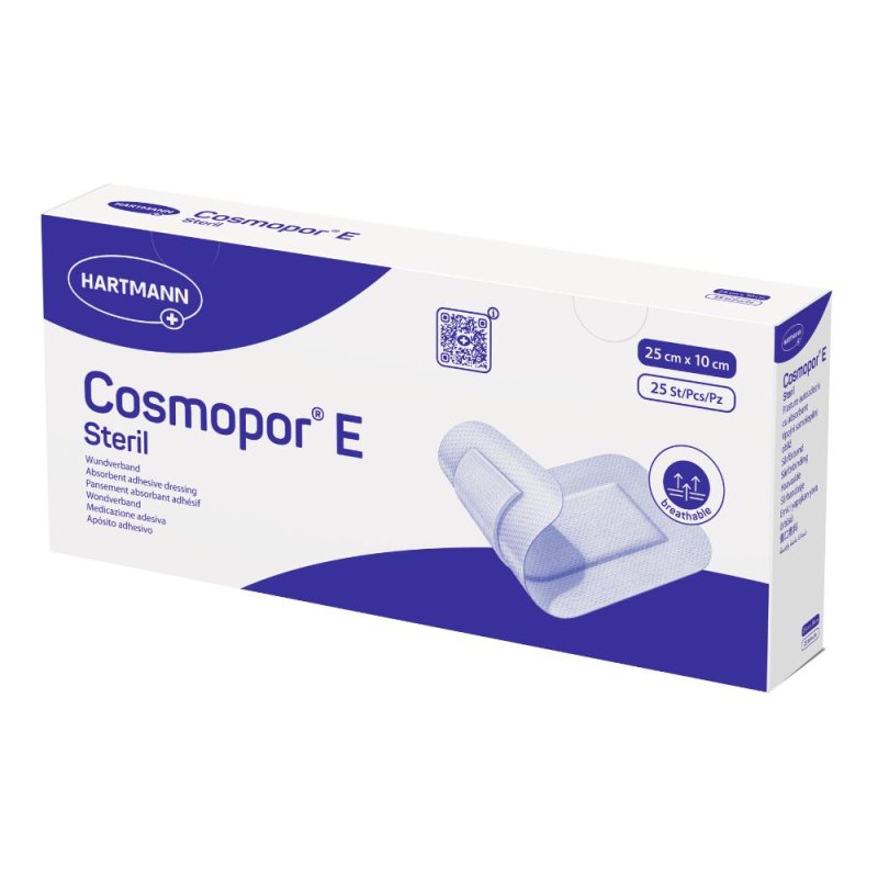 Cosmopor E Medicazione Adesiva In Tessuto Non Tessuto Sterile 25x10 25 Pezzi Cosmopor E Medicazione Adesiva In Tessuto Non Tessuto Sterile 25x10 25 Pezzi