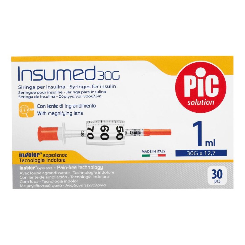 Artsana Pic Siringa Per Insulina Insumed 0.5 ml G 30x8mm 30 Pezzi Artsana Pic Siringa Per Insulina Insumed 0.5 ml G 30x8mm 30 Pezzi