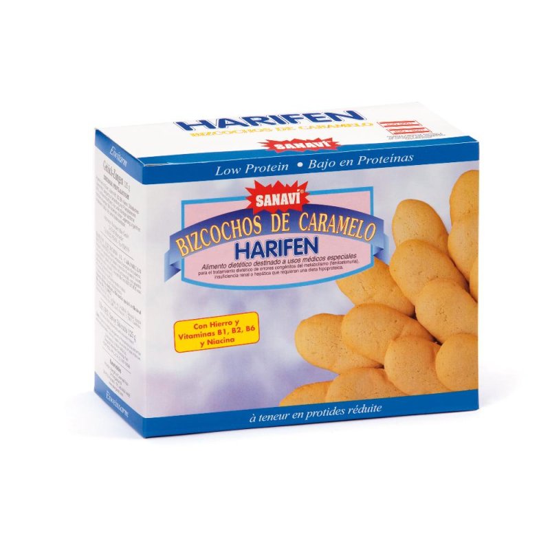 Harifen Biscotto Caramello 125 g alimento aproteico Harifen Biscotto Caramello 125 g alimento aproteico