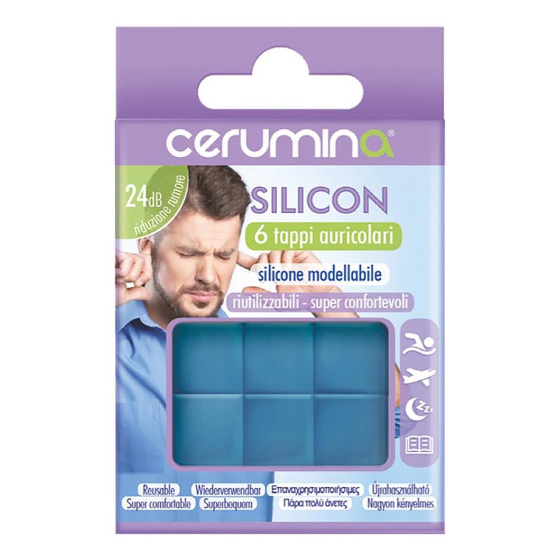 Pietrasanta Pharma Cerumina Silicon 6 Tappi Auricolari Pietrasanta Pharma Cerumina Silicon 6 Tappi Auricolari