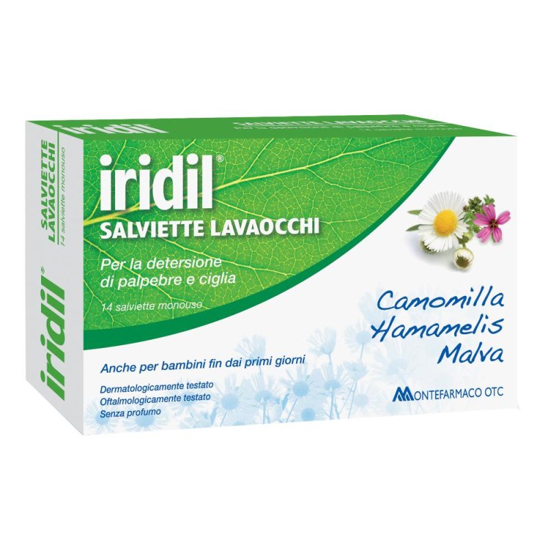 Montefarmaco  Dispositivi Medici Oftalmici Iridil&reg; 14 Salviette Lavaocchi