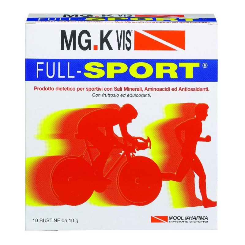 MGK VIS  Integrazione Sportivi Full Sport Integratore 10 Buste da 10 g