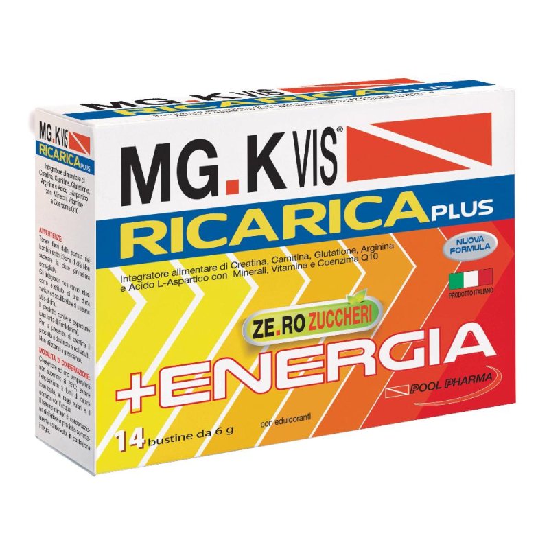 MGK VIS Ricarica Plus Integratore 14 Buste Arancia MGK VIS Ricarica Plus Integratore 14 Buste Arancia
