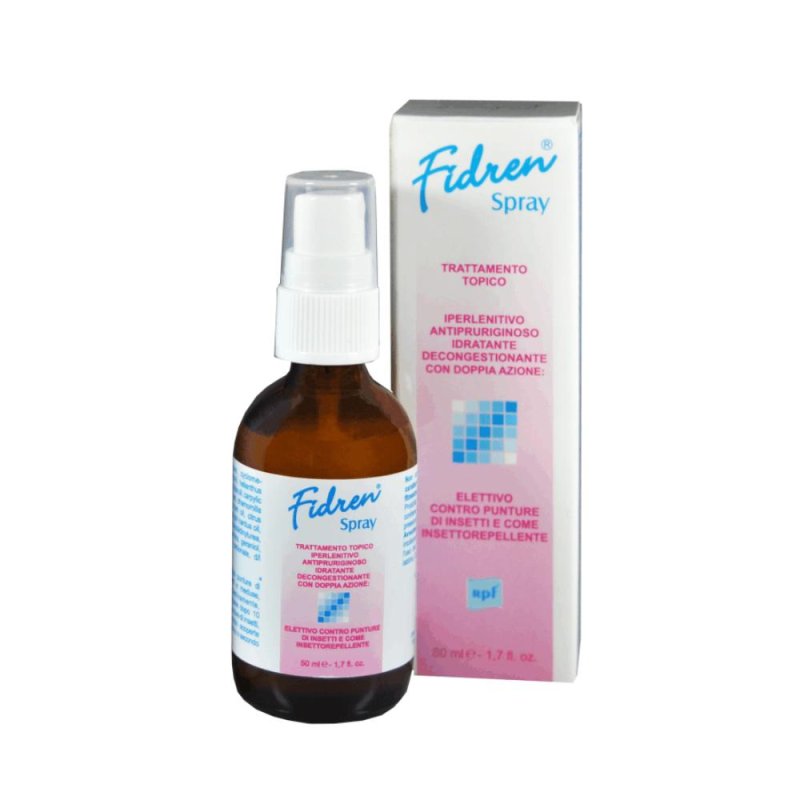 Fidren spray 50 ml – trattamento topico antipruriginoso e insettorepellente Fidren spray 50 ml – trattamento topico antipruriginoso e insettorepellente