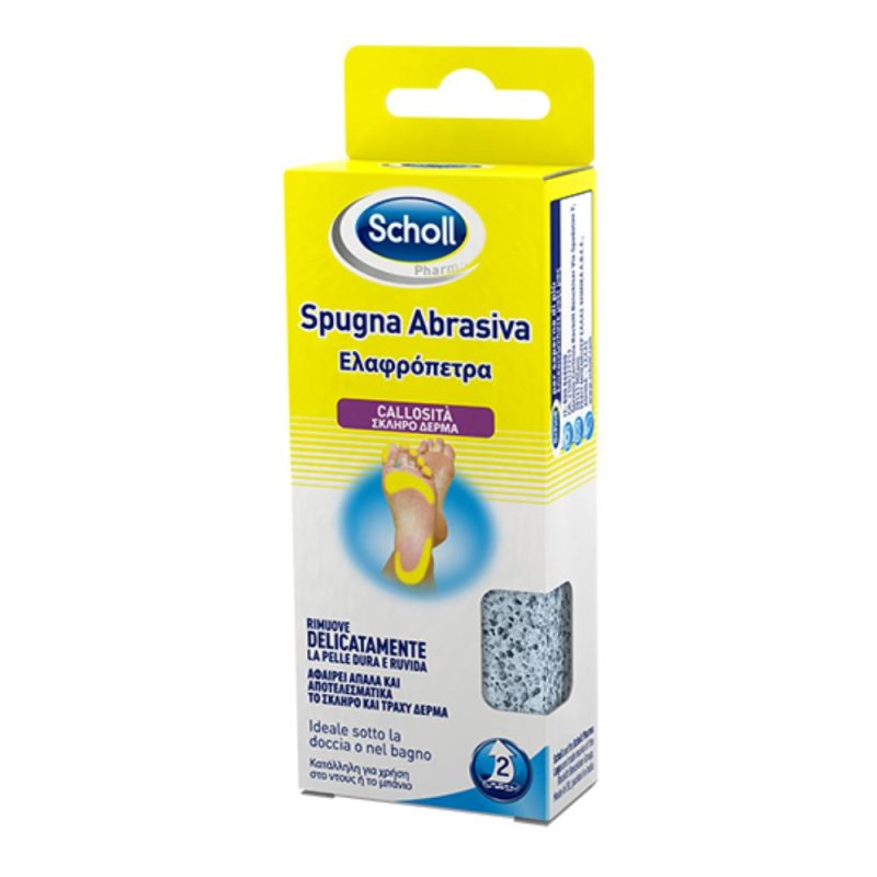 Scholl Calli e Durezze Rimozione Calli e Duroni Porolith Spugna Abrasiva Scholl Calli e Durezze Rimozione Calli e Duroni Porolith Spugna Abrasiva