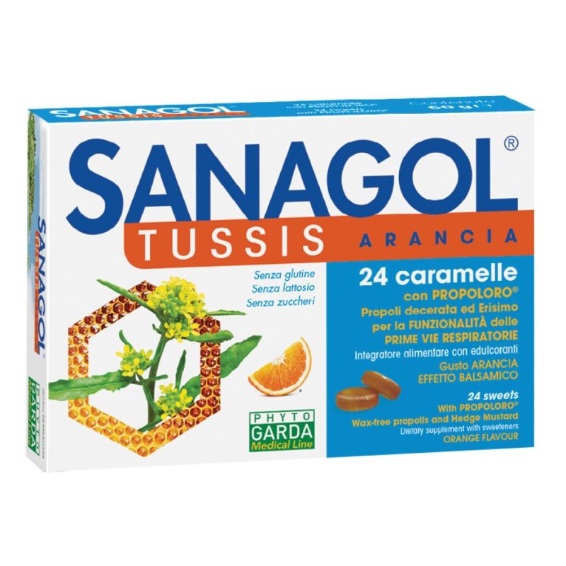 Phytogarda Rimedi Naturali Sanagol Tuss Erisimo Caramelle Gusto Arancia Phytogarda Rimedi Naturali Sanagol Tuss Erisimo Caramelle Gusto Arancia
