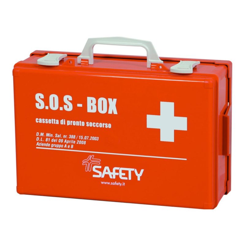 Safety cassetta kit medicazione completa per aziende gruppo A/B 40 x 26 x 13,5 cm
