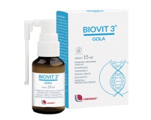 AR Fitofarma Ricerca Naturale Biovit 3 Benessere Gola Spray Orofaringeo 15 ml
