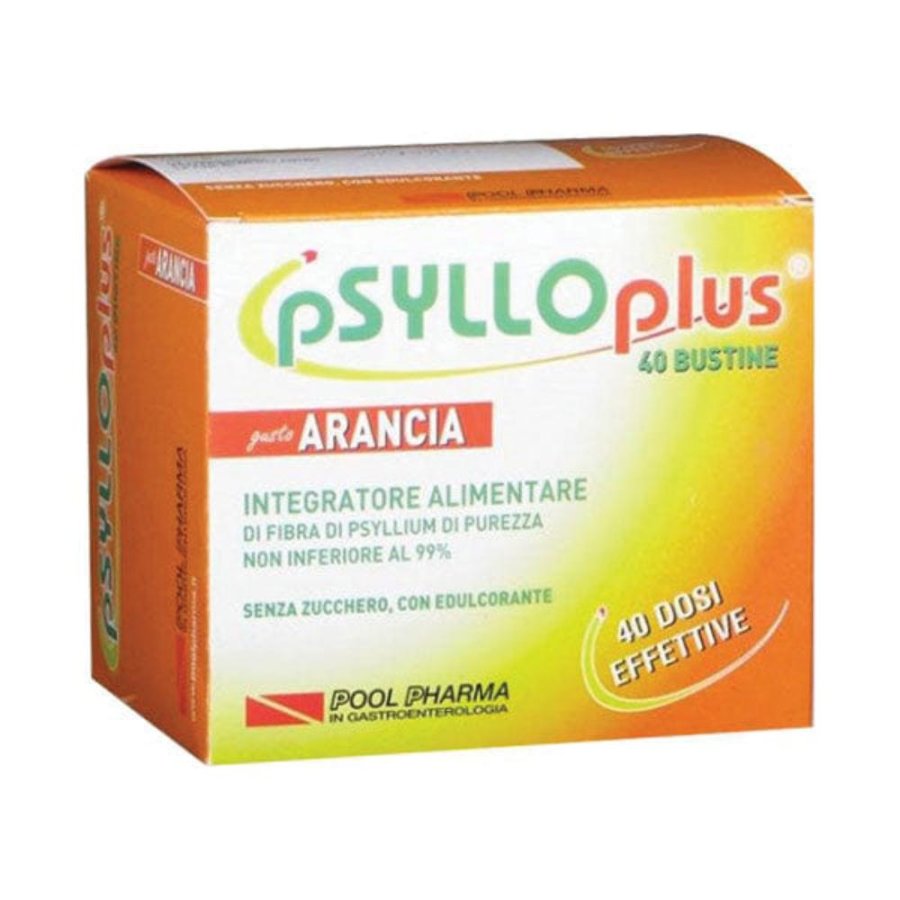 Pool Pharma Psyllo Plus Integratore Alimentare Arancia 40 Bustine Pool Pharma Psyllo Plus Integratore Alimentare Arancia 40 Bustine