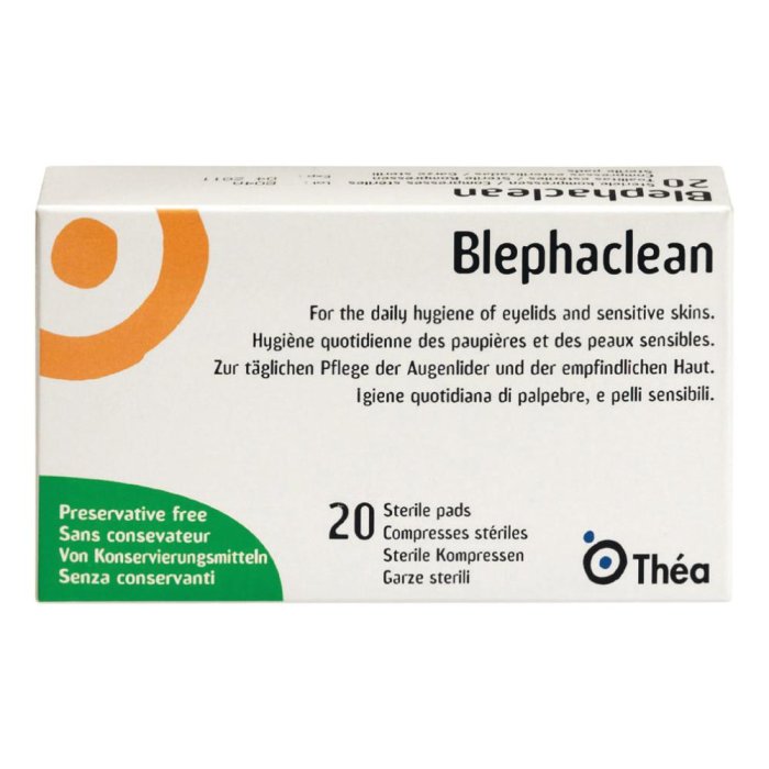 Blephaclean Garze Oculari Sterili A Base Di Acido Ialuronico 20 Pezzi Blephaclean Garze Oculari Sterili A Base Di Acido Ialuronico 20 Pezzi