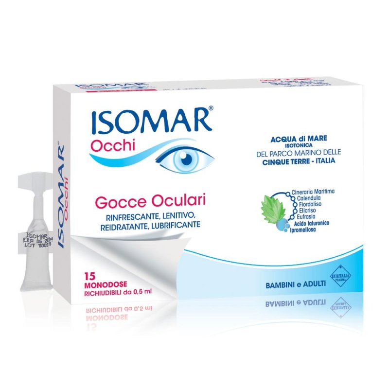 Isomar  Pulizia e Salute degli Occhi Soluzione in Gocce Oculari 15 Fialette