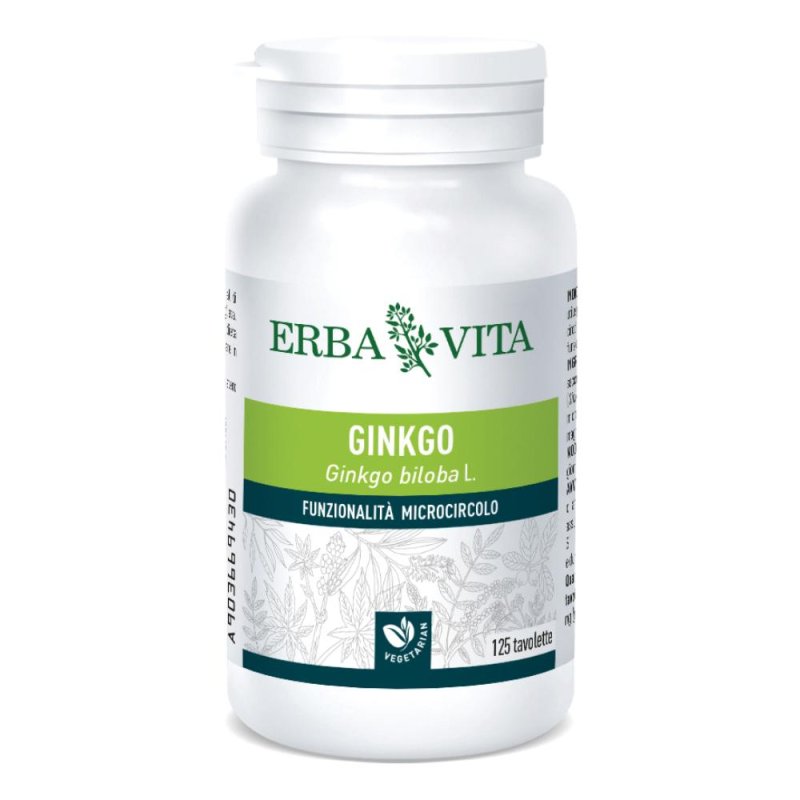 Erba Vita Group Ginkgo Biloba 125 Tavolette 400 Mg Erba Vita Group Ginkgo Biloba 125 Tavolette 400 Mg