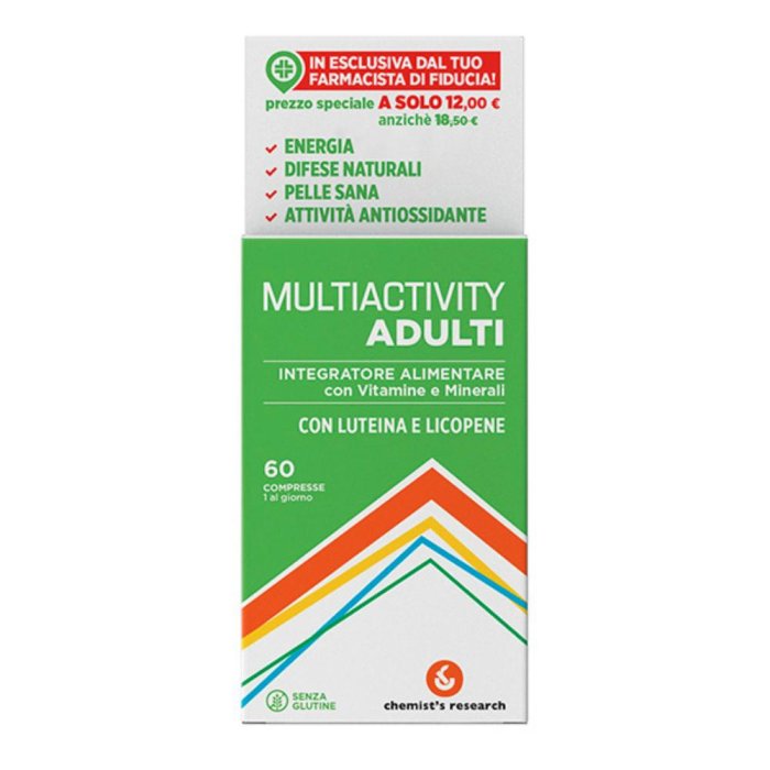 Multiactivity Adulti 60 Compresse Integratore Multivitaminico e Multiminerale per il Benessere Quotidiano