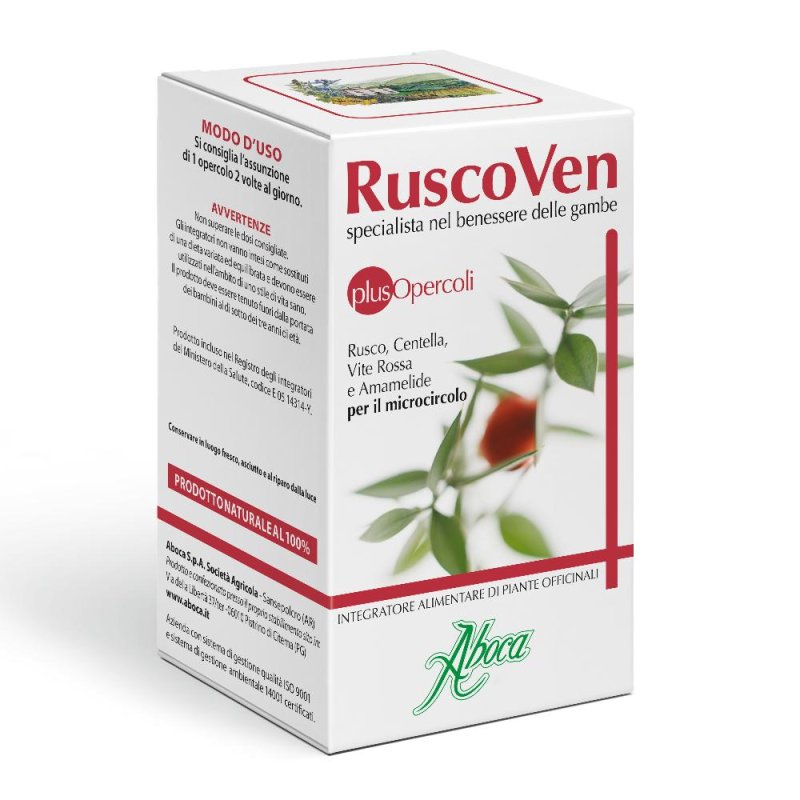 Aboca Ruscoven Plus Integratore Alimentare 50 Opercoli Aboca Ruscoven Plus Integratore Alimentare 50 Opercoli