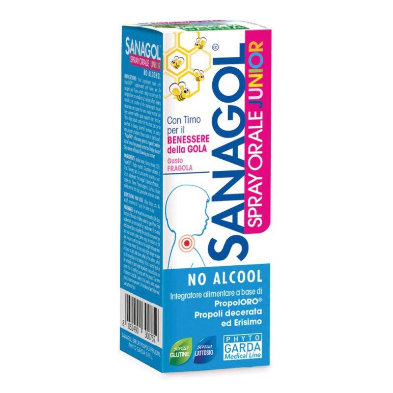 Phytogarda Rimedi Naturali Sanagol Propoli Spray Junior Gusto Fragola 20ml Phytogarda Rimedi Naturali Sanagol Propoli Spray Junior Gusto Fragola 20ml