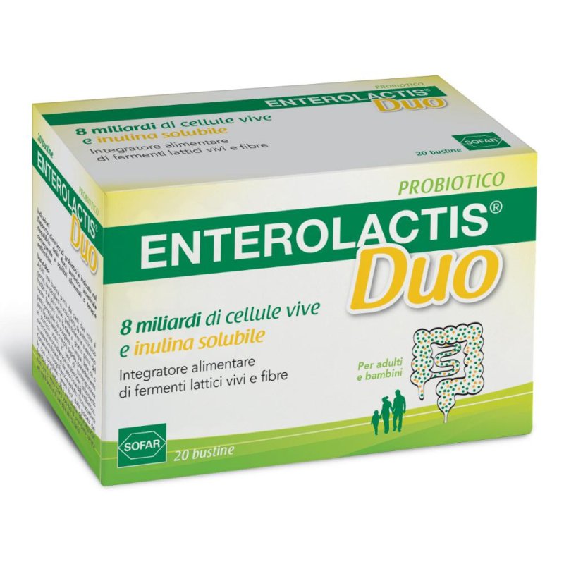 Sofar Enterolactis Duo Integratore Alimentare Fermenti Lattici 20Buste Sofar Enterolactis Duo Integratore Alimentare Fermenti Lattici 20Buste